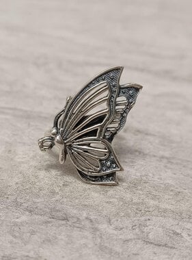 Butterfly Wings Sterling Silver Ring (Adjustable)