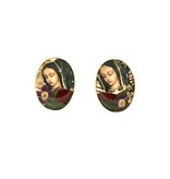 Virgen De Guadalupe Sterling Silver Stud Earrings