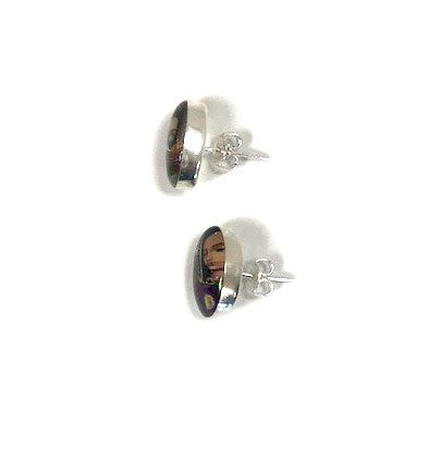 Virgen De Guadalupe Sterling Silver Stud Earrings