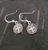 Medium Sterling Silver St Benedict Earrings