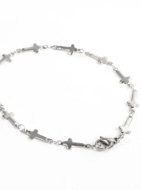 Stainless Steel Cross Bracelet