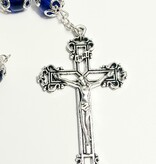 Our Lady of Lourdes Blue Capped Bead Devotional Rosary