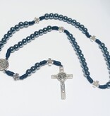 St Benedict Hematite Bead Protection Rosary