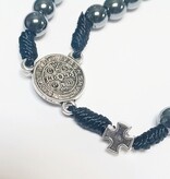 St Benedict Hematite Bead Protection Rosary