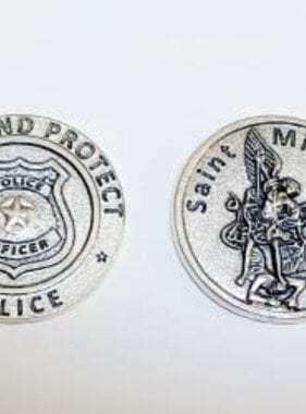 Serve and Protect Police Pocket Token/St Michael