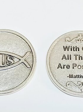 With God All Things Are Possible Pocket Token
