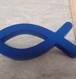 Blue Ichthus Fish Desktop Display
