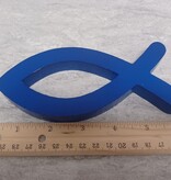 Blue Ichthus Fish Desktop Display