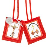 Red Passion Scapular with Medals
