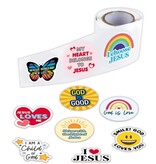 20 Assorted Colorful Jesus Stickers