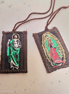 Cloth Scapular St. Jude & Virgen De Guadalupe