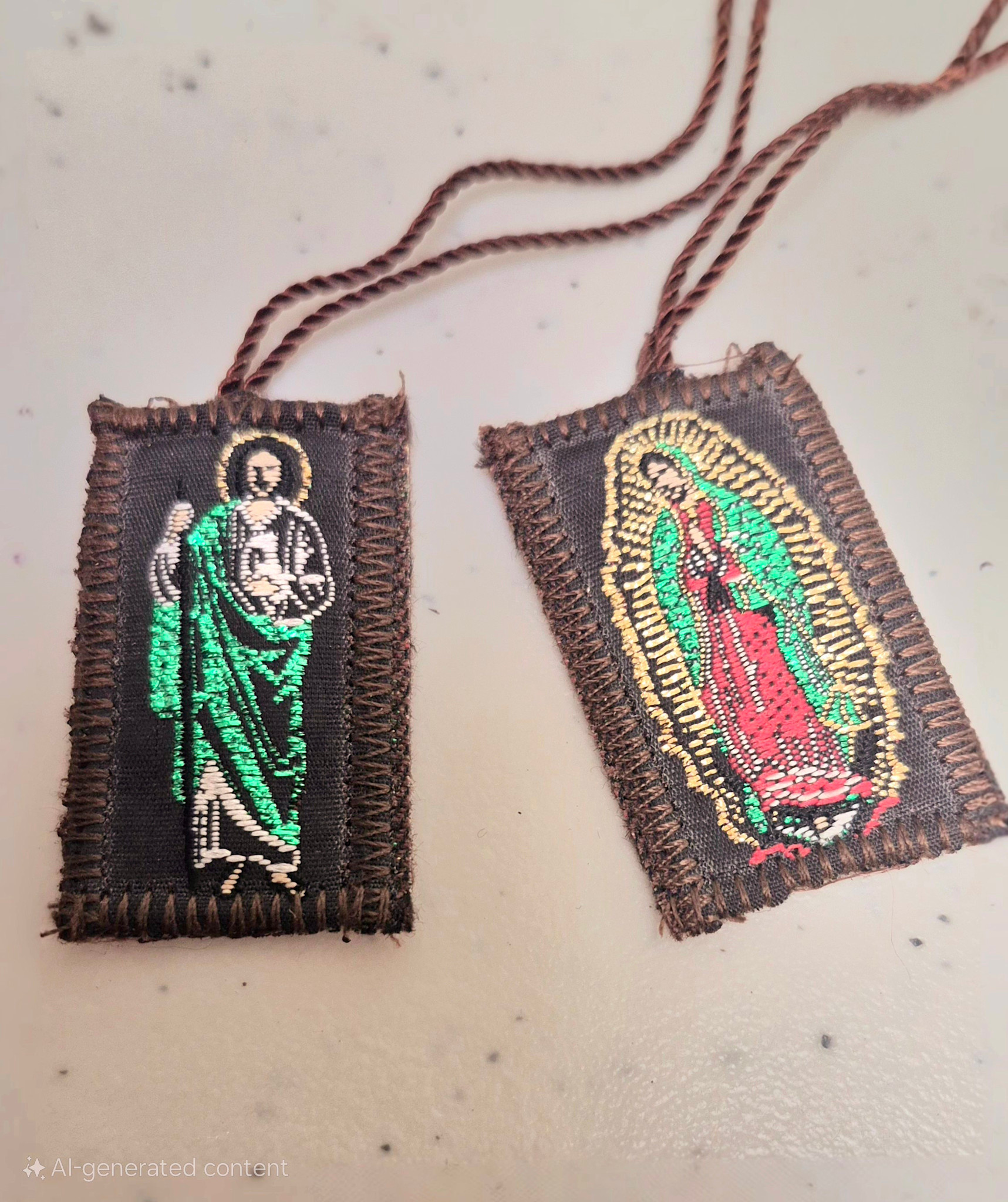 Cloth Scapular St. Jude & Virgen De Guadalupe