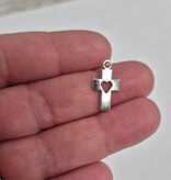 Cross w/cut out Heart Charm