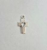 Cross w/cut out Heart Charm