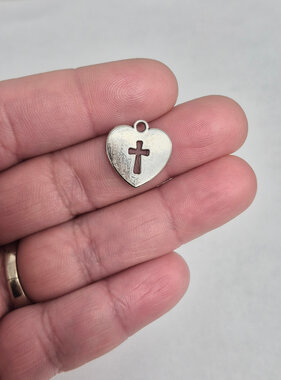 Heart with Cross Charm