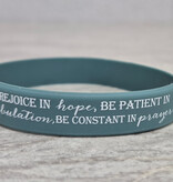 Rejoice in Hope Silicone Bracelet Romans 12:12