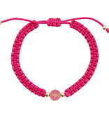 St Benedict Pink Corded Bracelet