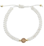 St Benedict White Corded Bracelet