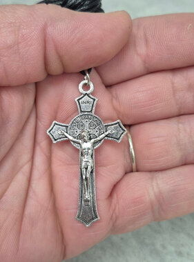 St. Benedict 2" Black Inlay Crucifix