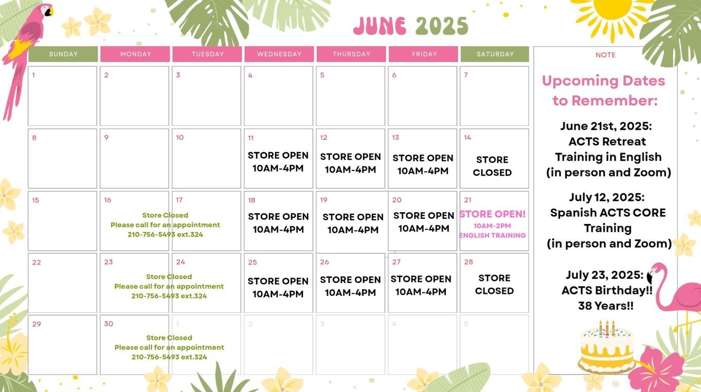 JUNE CALENDAR 