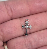 Sacred Heart Cross Charm