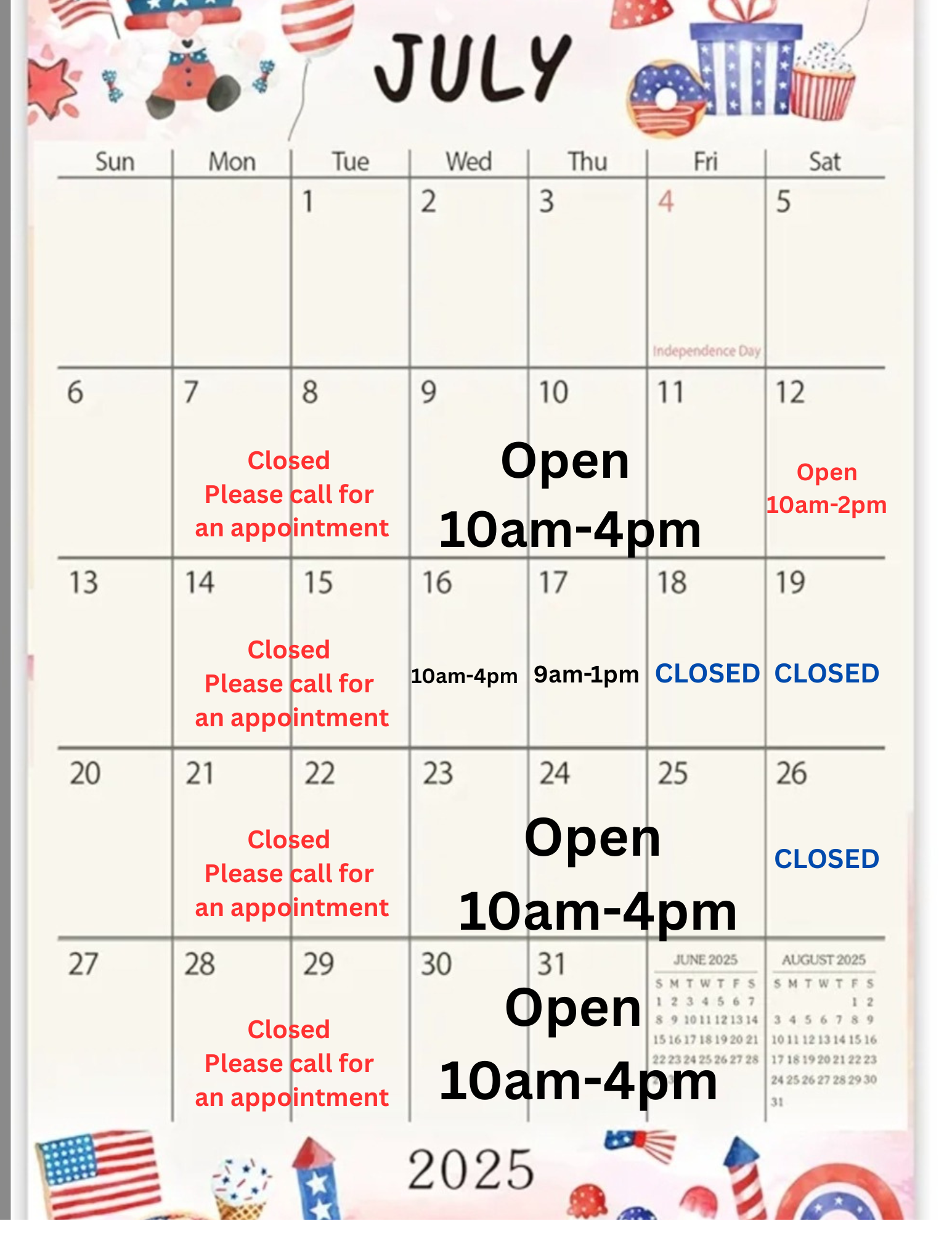 July Calendar