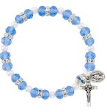 Sapphire Crystal Rosary Bracelet
