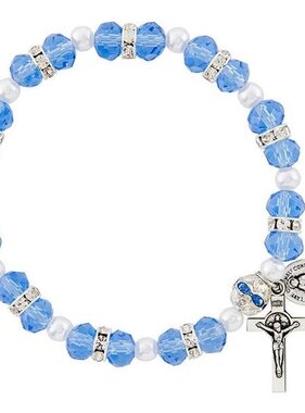 Sapphire Crystal Rosary Bracelet
