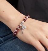 Cognac Crystal Rosary Bracelet