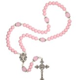 Pink Miraculous Corded Rosary
