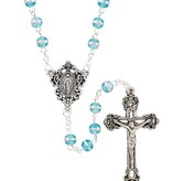 Aqua Reflections of Mary Faceted Rosary