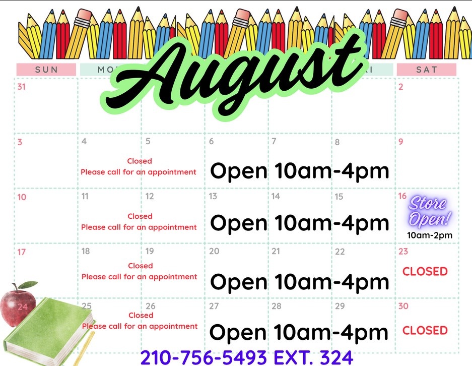 AUGUST CALENDAR 