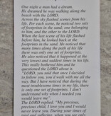 Footprints Prayer Card