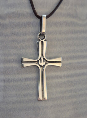 Sterling Silver Dove Cross Pendant