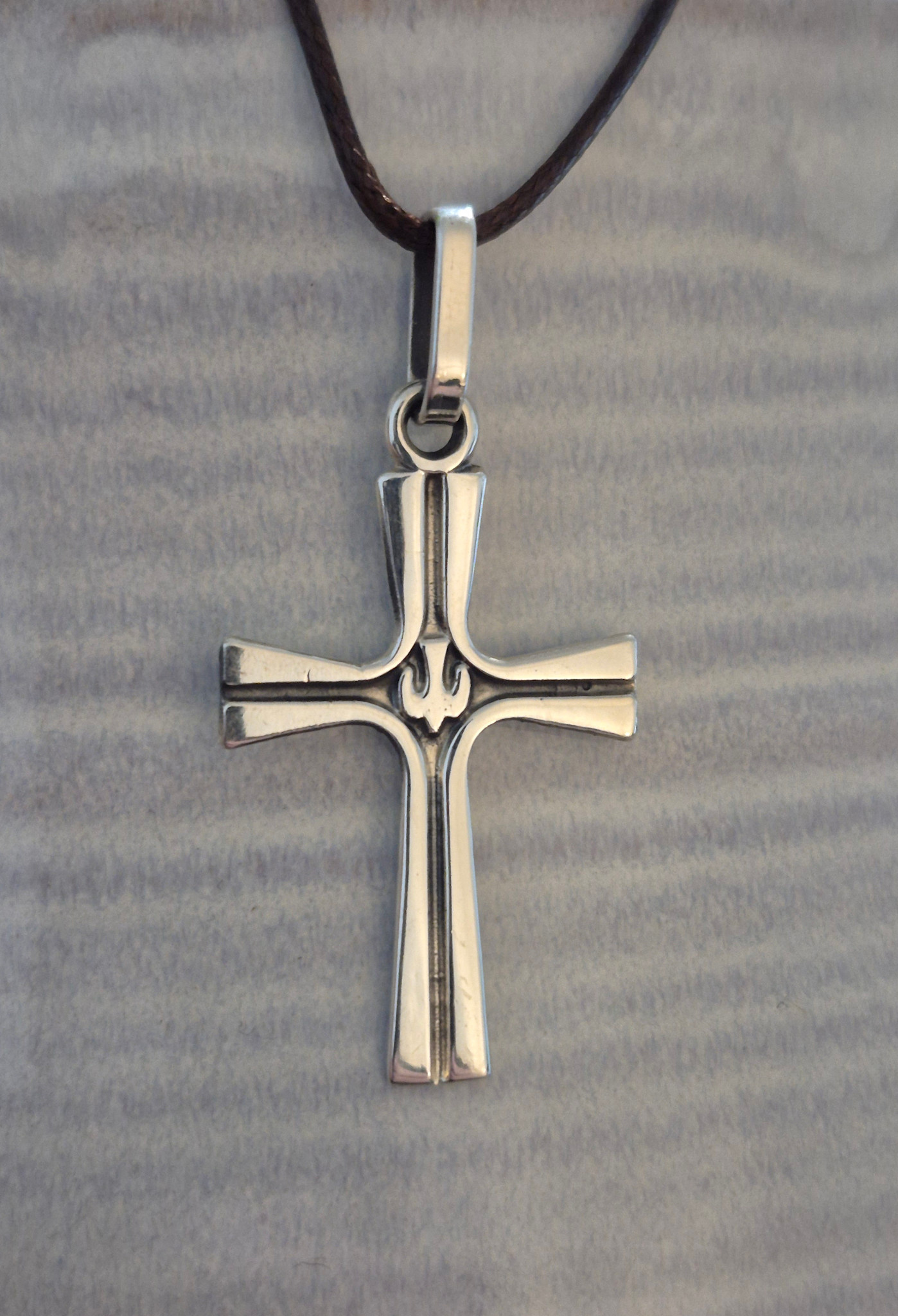 Sterling Silver Dove Cross Pendant