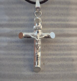 Sterling Silver Crucifix Pendant 1"