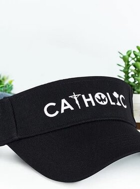 Catholic Black Visor