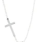 Silver Cross Pendant Necklace