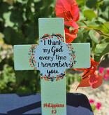 I Thank My God For You Easel Cross