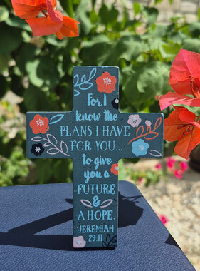 For I Know The Plans Easel Cross