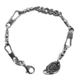 Acts Logo Link Sterling Silver Bracelet 9"