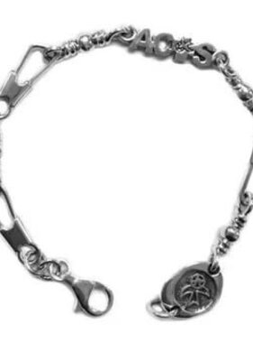Acts Logo Link Sterling Silver Bracelet 9"