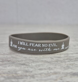 I Will Fear No Evil Silicone Bracelet Psalm 23:4
