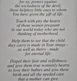 Prayer for the Helpless Unborn