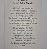 Prayer to Saint John Baptist