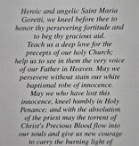 Prayer to Saint Maria Goretti