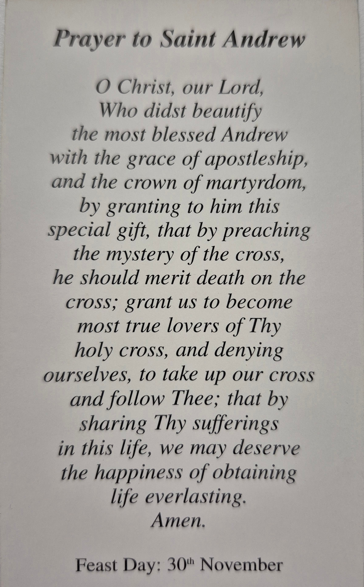Prayer to Saint Andrew
