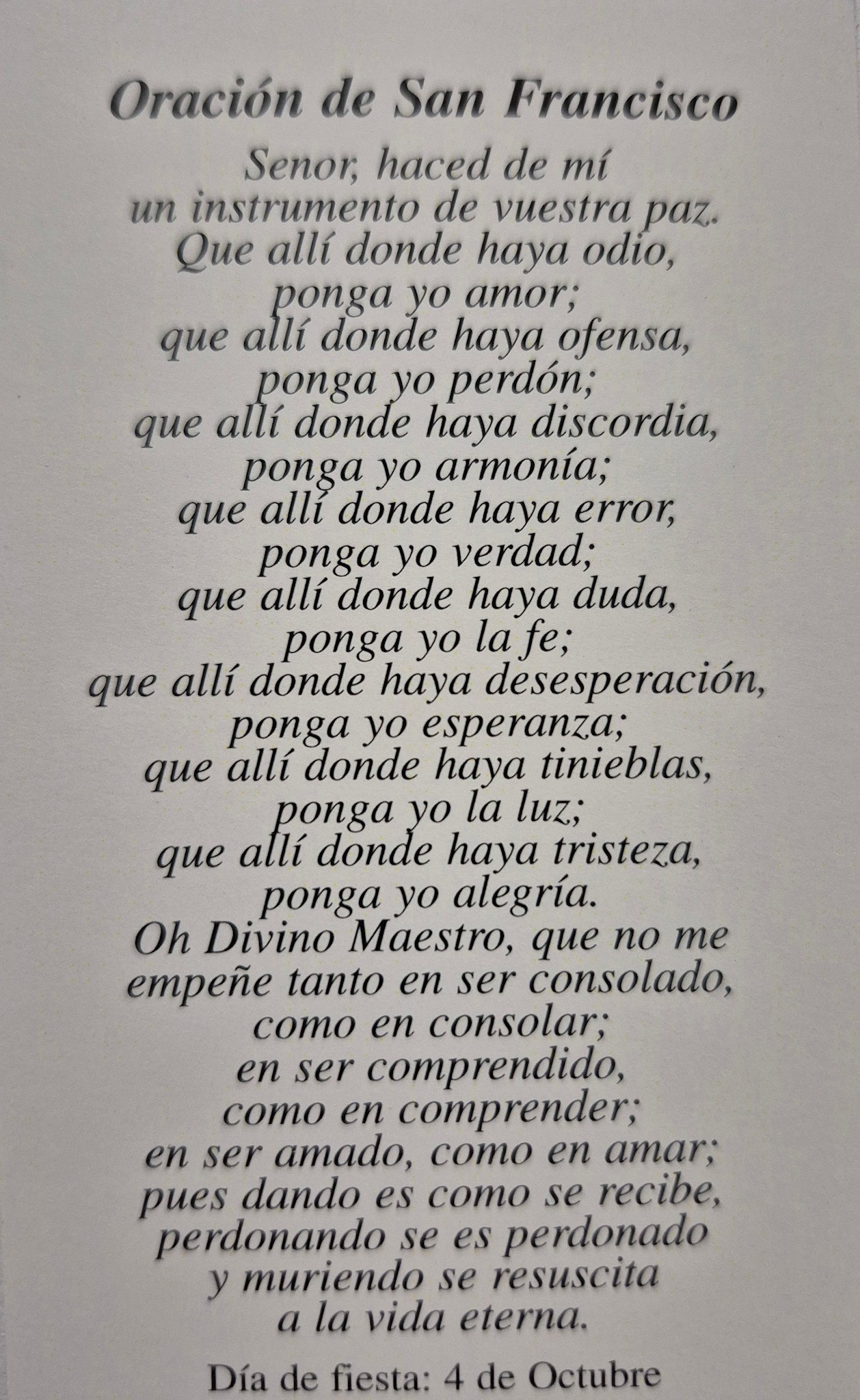 Oracion de San Francisco