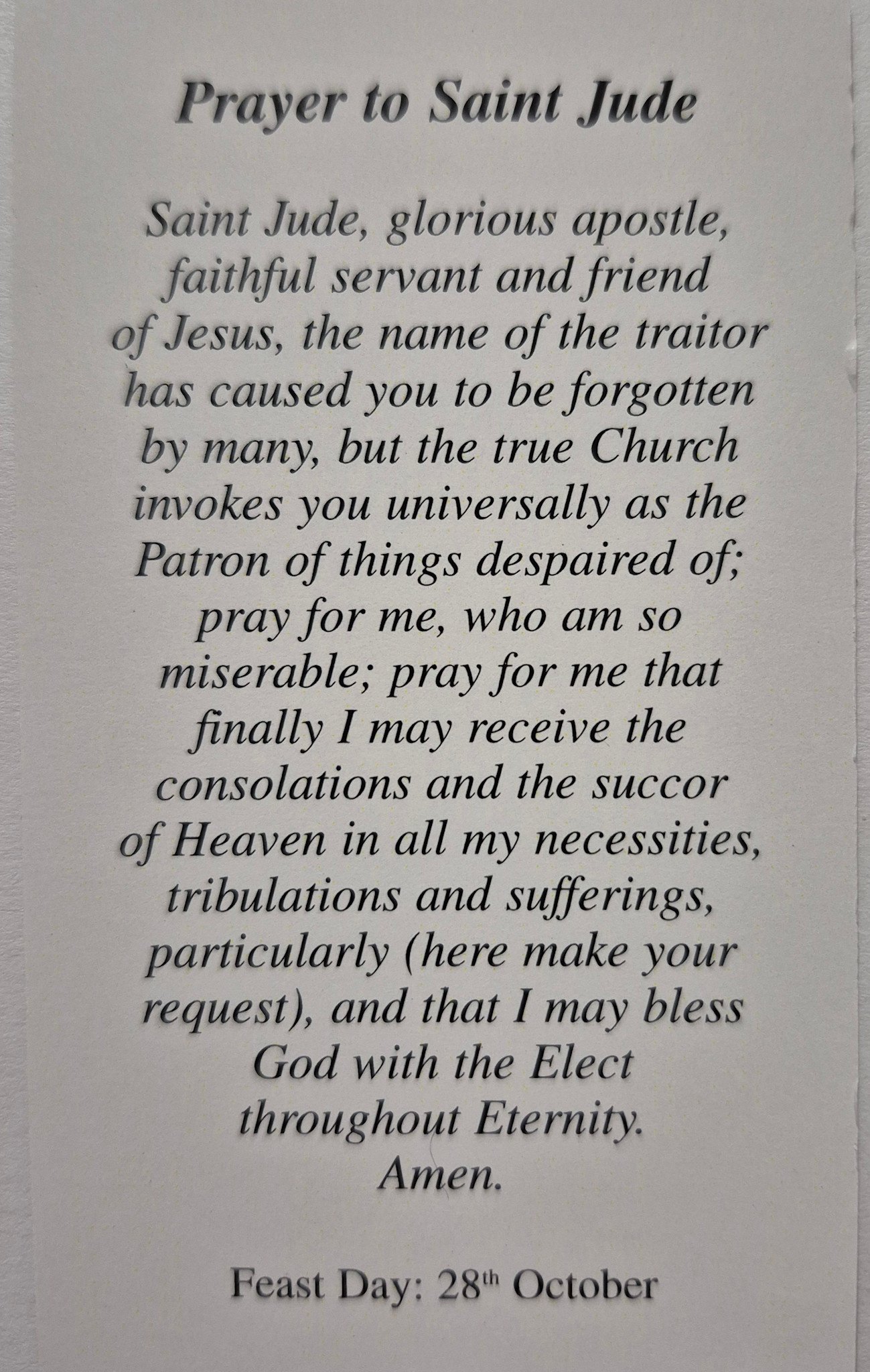 Prayer to Saint Jude