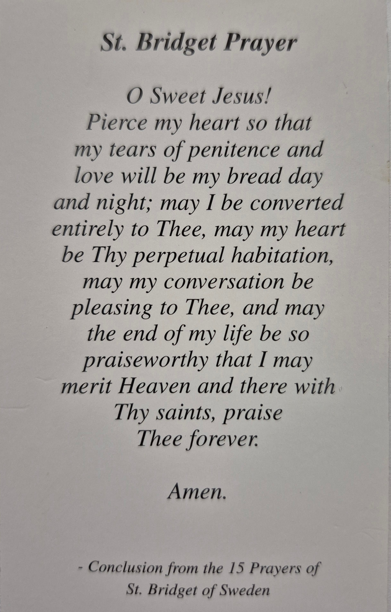 St Briget Prayer